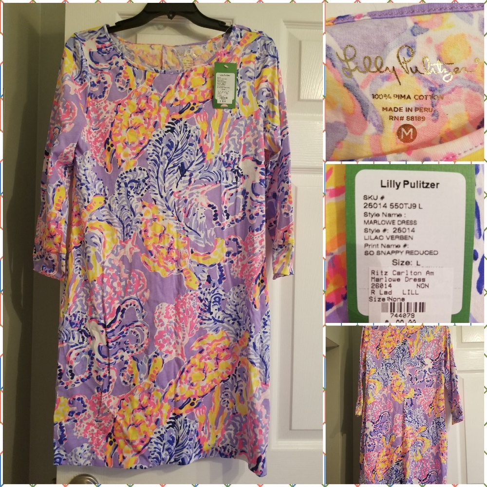 Lilly Pulitzer. SO SNAPPY dress. Size M  NWT